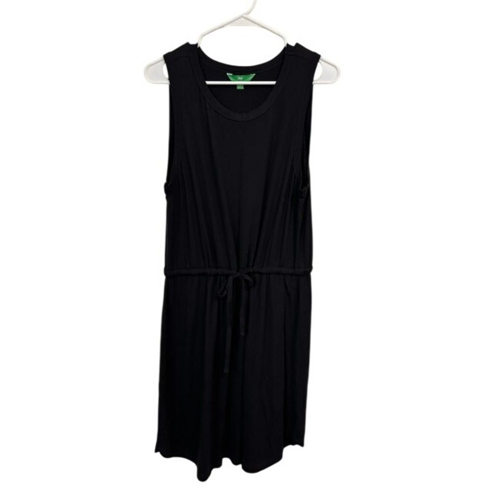 Dip‎ Womens Sleeveless Drawstring Waist Knit Dress Black Size L